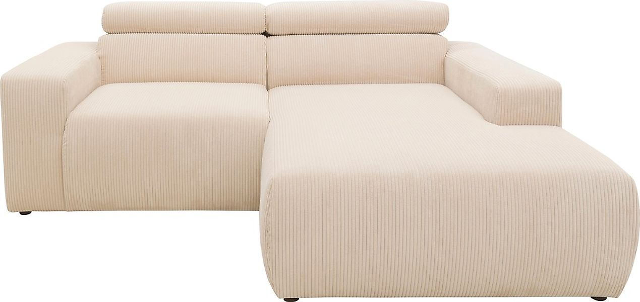 DOMO collection Ecksofa "Brandon, inkl. Kopfteilverstellung, B/T/H: 214/100 günstig online kaufen