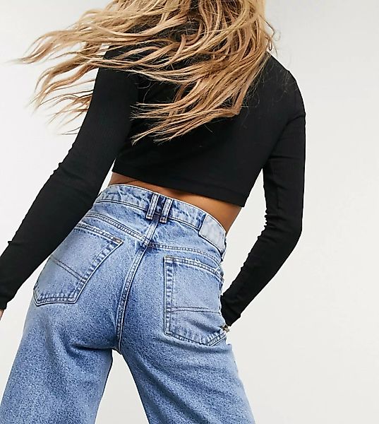 COLLUSION x014 – Dad-Jeans in starker Vintage-Waschung-Blau günstig online kaufen
