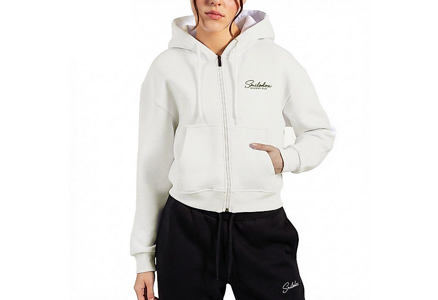 Smilodox Kapuzenstrickjacke Enara, Strickjacke mit Frontzipper und Kängurut günstig online kaufen