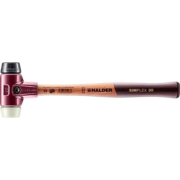 Halder Simplex Schonhammer Ø 30 mm Gummi   Nylon mit Tempergussgehäuse günstig online kaufen