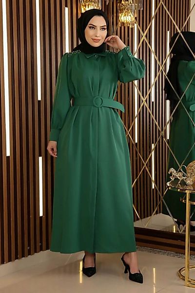 MODAMİHRAM Maxikleid Stein Detail Gürtelkleid günstig online kaufen