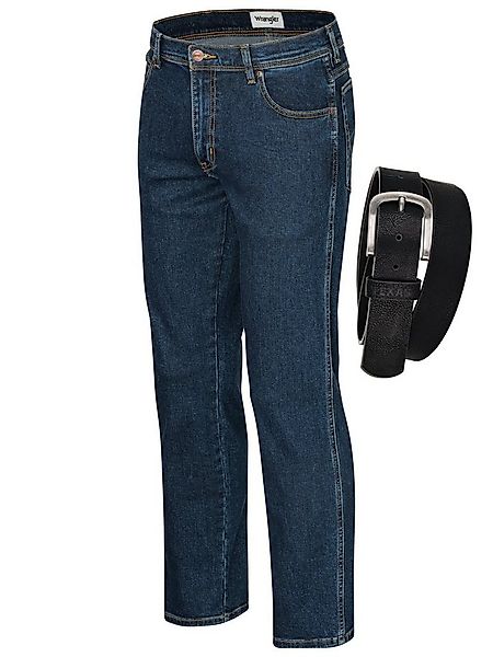 Wrangler Straight-Jeans Texas Authentic Straight Herren-Strechjeans mit Gür günstig online kaufen