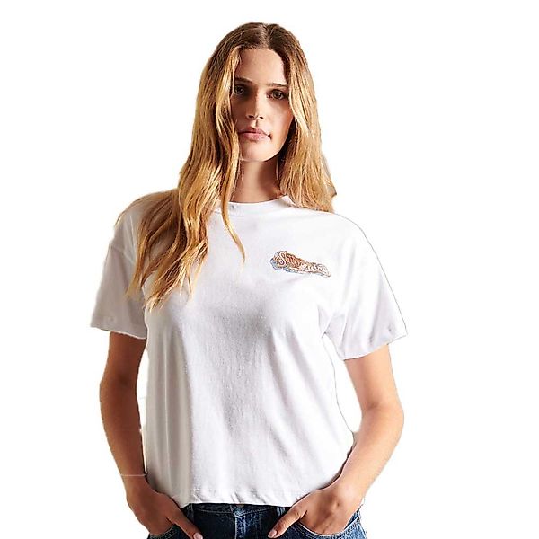 Superdry Boho Graphic Crop Boxy Kurzärmeliges T-shirt L Optic günstig online kaufen