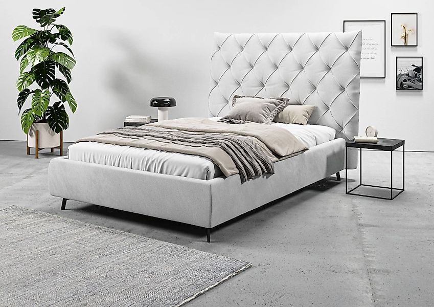 Home affaire Polsterbett "Maxime, in 4 Breiten bis 200cm, auch in Leder" Ko günstig online kaufen