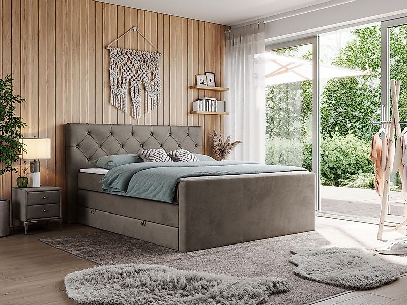MKS MÖBEL Boxspringbett KING VELEN (T30-Schaum, günstig online kaufen