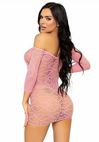 Leg Avenue Minikleid Netz-Kleid mit Herz-Muster - rosa (1-tlg) transparente günstig online kaufen