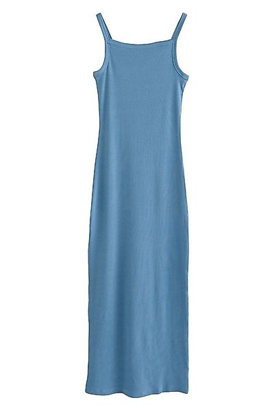 Next Trägerkleid Geripptes Maxikleid mit schmalen Trägern (1-tlg) günstig online kaufen