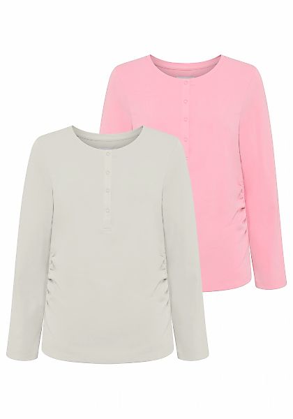 Neun Monate Umstandsshirt "2er Pack Stillshirts mit praktischem Ausschnitt" günstig online kaufen