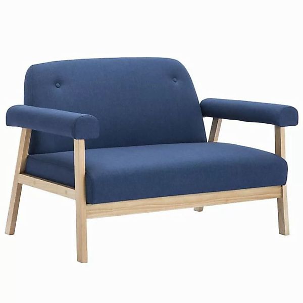 vidaXL Sofa, 2-Sitzer-Sofa Stoff Blau günstig online kaufen