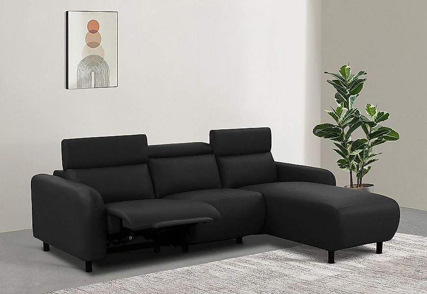 Home affaire Ecksofa "SKAANE Lederoptik, L-Form, 274 cm, manuelle u. elektr günstig online kaufen