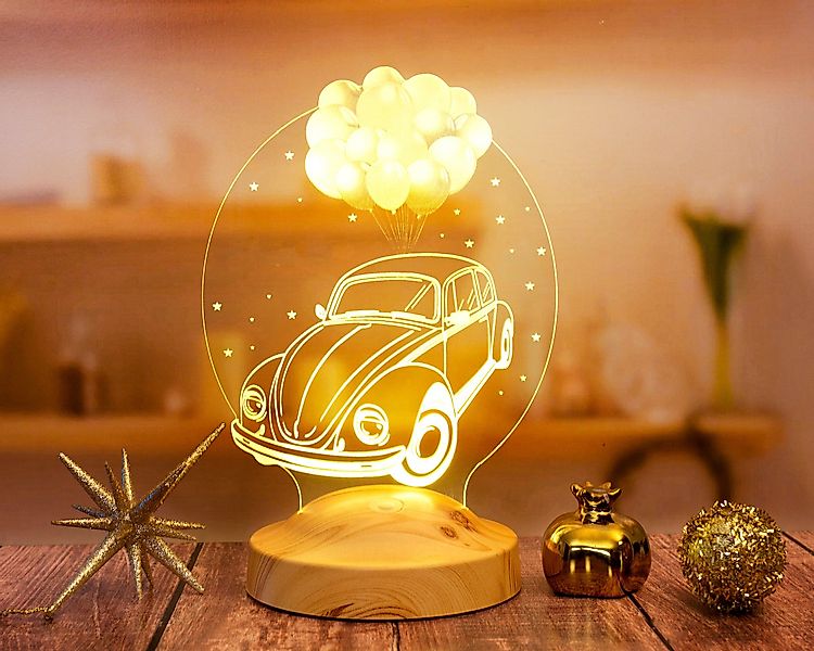 Geschenkelampe LED Nachttischlampe Nostalgisches Auto vw günstig online kaufen