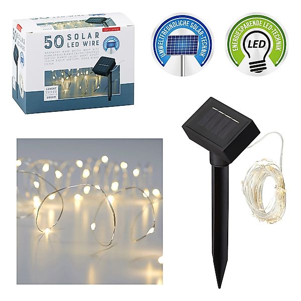 CEPEWA LED-Lichterkette 1x SOLAR LED-Lichterkette, 50x günstig online kaufen