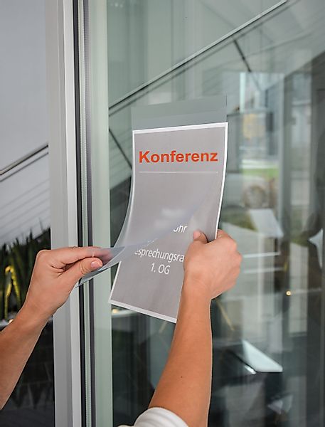 TimeTEX Dokumententasche Aushang-Einstecktaschen A4 hochkant, selbsthaftend günstig online kaufen