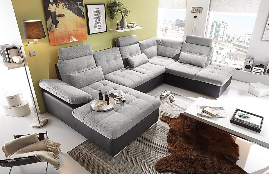 ED EXCITING DESIGN Wohnlandschaft Jakarta, mit Schlaffunktion, Bettkasten, günstig online kaufen