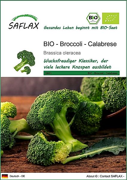 SAFLAX Gemüsesamen SAFLAX - Samen - BIO - Broccoli - Calabrese günstig online kaufen