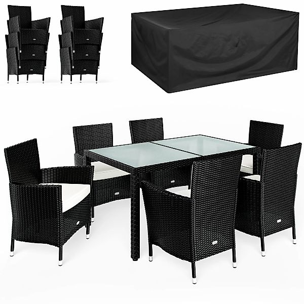 Casaria Garten-Essgruppe, 6 Personen Rattan inkl. günstig online kaufen