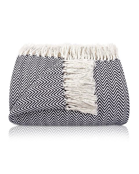 Gräfenstayn Tagesdecke Gräfenstayn Tagesdecke Baumwolle mit Fransen 150x200 günstig online kaufen