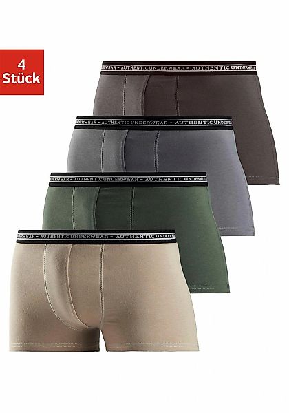 AUTHENTIC UNDERWEAR Boxer "Boxershorts für Herren" Packung, 4 Stk., schwarz günstig online kaufen
