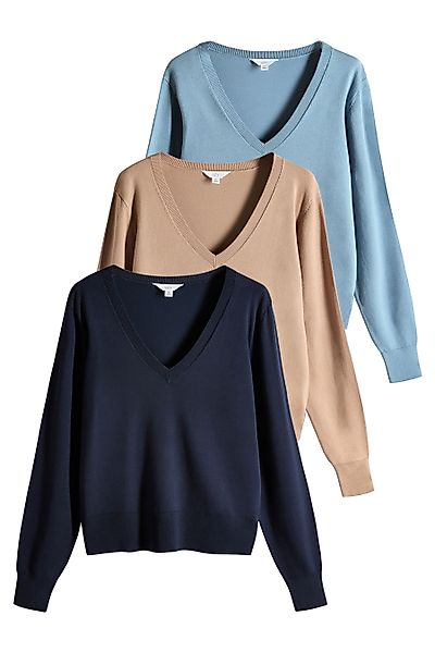 The Set V-Ausschnitt-Pullover The Set Feinstrickpulli günstig online kaufen