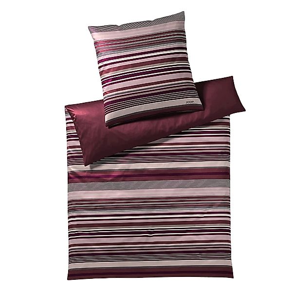 JOOP! Comfort Satin Bettwäsche Micro Lines 4099-1 Deep Rose 155x220 günstig online kaufen