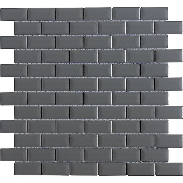 Mosaikmatte Metro Keramik Grau 30 cm x 30 cm günstig online kaufen