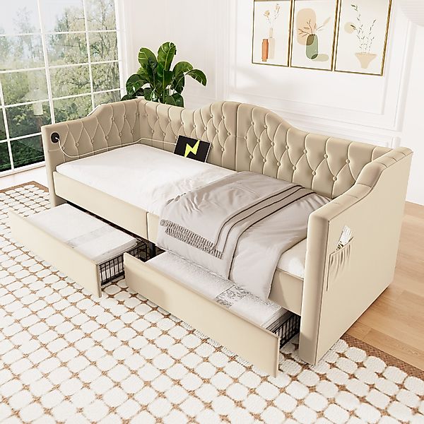 Flieks Daybett, Polsterbett Tagesbett 90x200cm mit günstig online kaufen