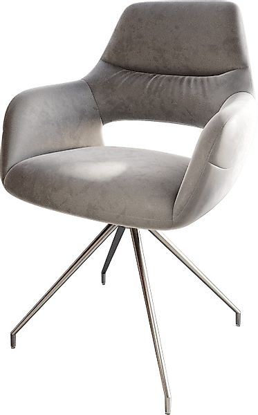 DELIFE Polsterstuhl Yago-Flex, mit Armlehnen Kreuzgestell günstig online kaufen