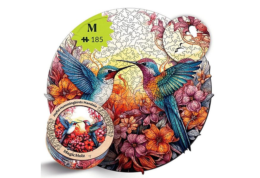 MagicHolz Puzzle MagicHolz Fröhliche Kolibris Mandala Holzpuzzle, Puzzletei günstig online kaufen