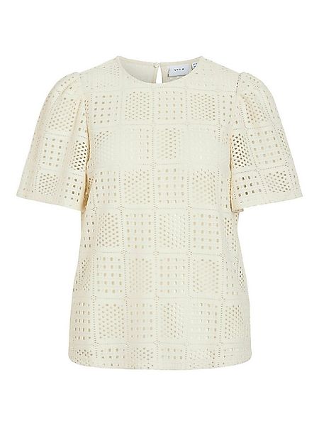 Vila Blusenshirt Modische Bluse mit Gelochtem Strick Muster VINOVIRA O-NECK günstig online kaufen