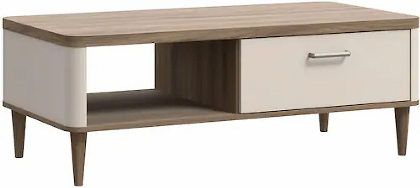 FORTE Couchtisch »Lacetti« B/H/T 120/43,7/60 cm Echtholzfüße günstig online kaufen