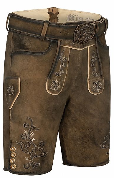 Nübler Trachtenlederhose "Lederhosen kurz Latz Mondsee" günstig online kaufen