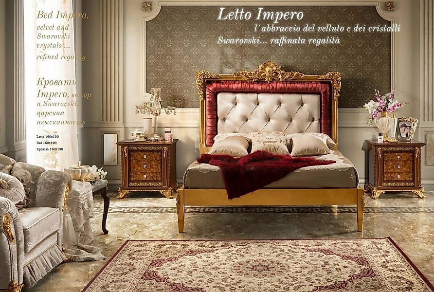 JVmoebel Bett Doppelbett Bett Luxus Betten Holz Bettgestelle Braun Design K günstig online kaufen