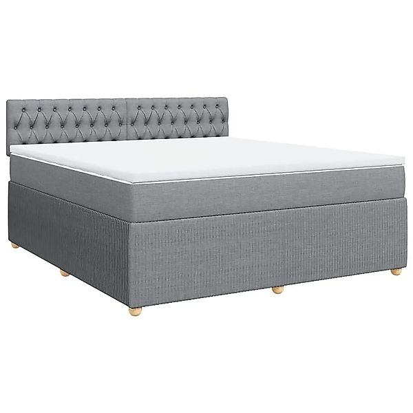 vidaXL Boxspringbett mit Matratze Hellgrau 180x200 cm Stoff 3289842 günstig online kaufen