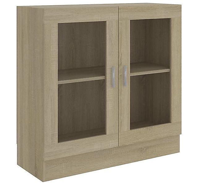 furnicato Vitrine Vitrinenschrank Sonoma-Eiche 82,5x30,5x80 cm Holzwerkstof günstig online kaufen