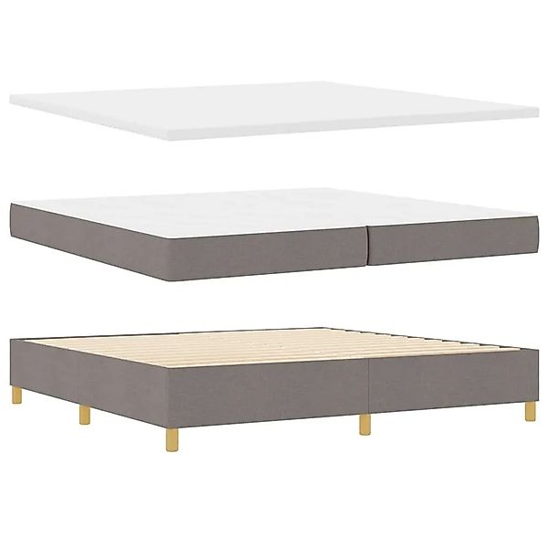 vidaXL Boxspringbett mit Matratze Taupe 200 x 200 cm Stoff 3341921 günstig online kaufen