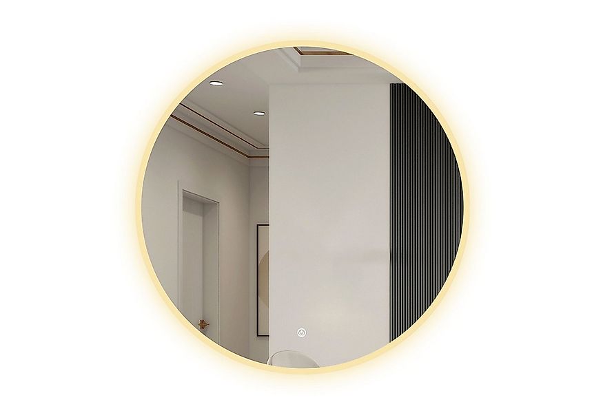 duschspa Badspiegel Badezimmerspiegel Rund Spiegel mit LED Beleuchtung, Φ 4 günstig online kaufen