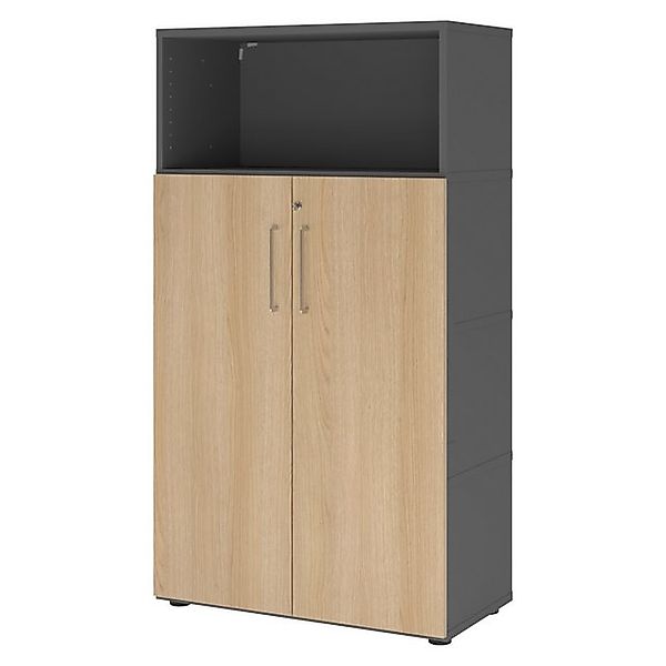 bümö Aktenschrank flexi Schrank Dekor: Graphit/Eiche günstig online kaufen
