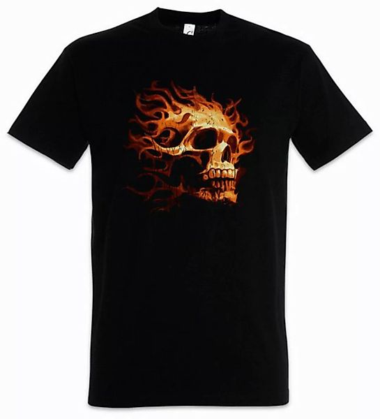 Urban Backwoods Print-Shirt Burning Skull I Herren T-Shirt Tattoo Art Rocka günstig online kaufen