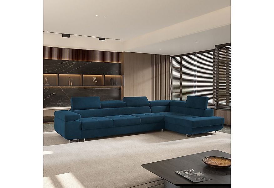 Masseno Ecksofa VICENTE mit Schlaffunktion L-Form, Sofa mit Bettkasten günstig online kaufen