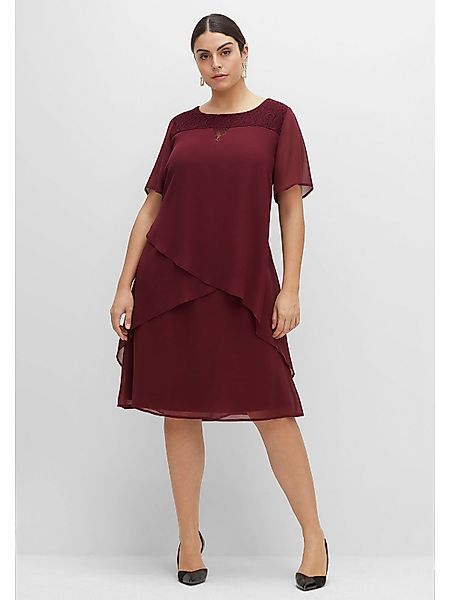 Sheego Abendkleid Große Größen mit asymetrischen günstig online kaufen