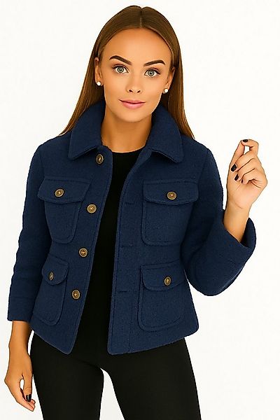 Worldclassca Fellimitatjacke Worldclassca Hemdjacke Knopf Trench Teddy Jack günstig online kaufen