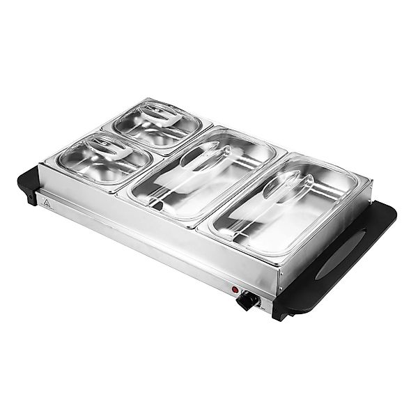 Steinborg SB-6020 Edelstahl Buffetwärmer Speisewärmer 4 Speisebehälter 300W günstig online kaufen