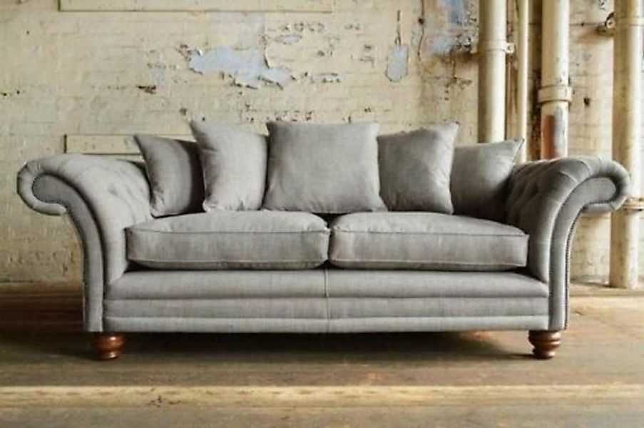JVmoebel 3-Sitzer XXL Sofa 3 Sitzer Couch Chesterfield Polster Sitz Textil günstig online kaufen