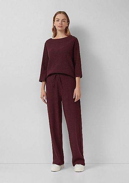 s.Oliver Chinos Hose Strukturierte Wide-Leg-Hose mit Tunnelzug günstig online kaufen
