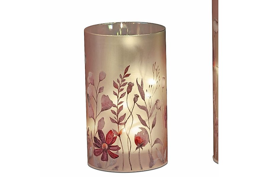 formano Nachttischlampe Herbstzeit, Mit Timerfunktion, Rosa, Motiv: Blumen günstig online kaufen