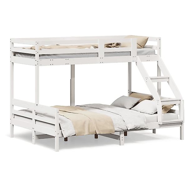 vidaXL Etagenbett 80x200/140x200 cm Weiß Massivholz Kiefer 3207182 günstig online kaufen