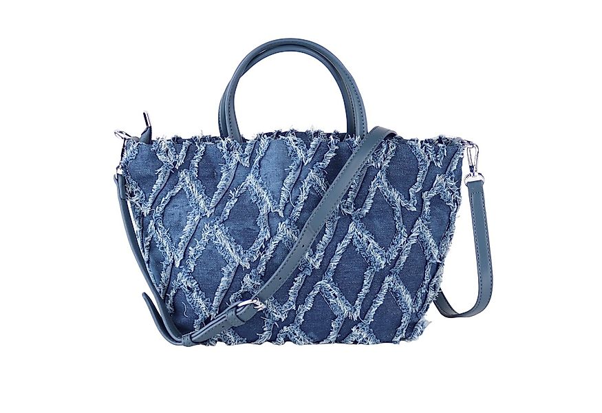 MIRROSI Henkeltasche Damen aus Jeans Schultertasche Denim 33x21x12cm, mit p günstig online kaufen