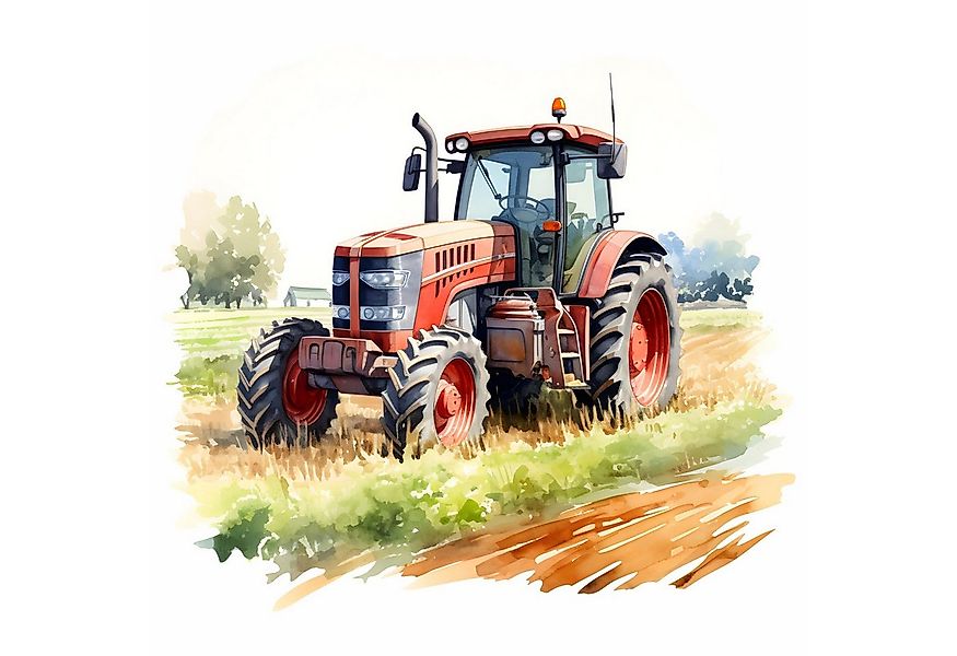 nikima Wandtattoo 249 Wandtattoo roter Traktor - Größe 500 x 500 mm (PVC-Fo günstig online kaufen