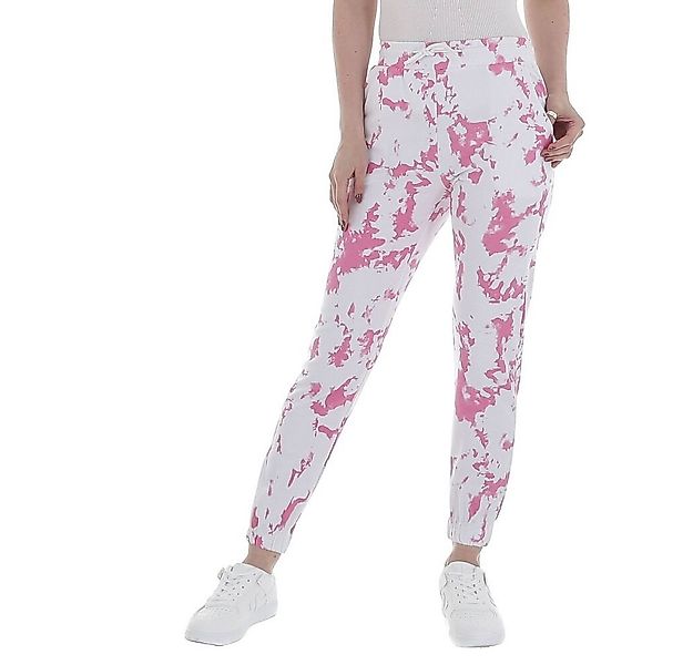 Ital-Design Jogginghose Damen Freizeit Camouflage Stretch Jogginghose in Ro günstig online kaufen