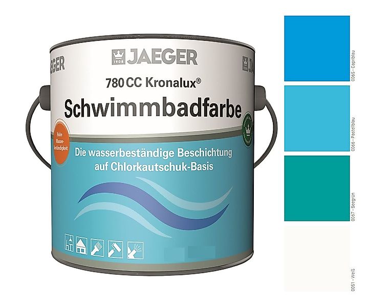 Jaegerlacke Lack Kronalux Schwimmbadfarbe 780cc Poolfarbe günstig online kaufen